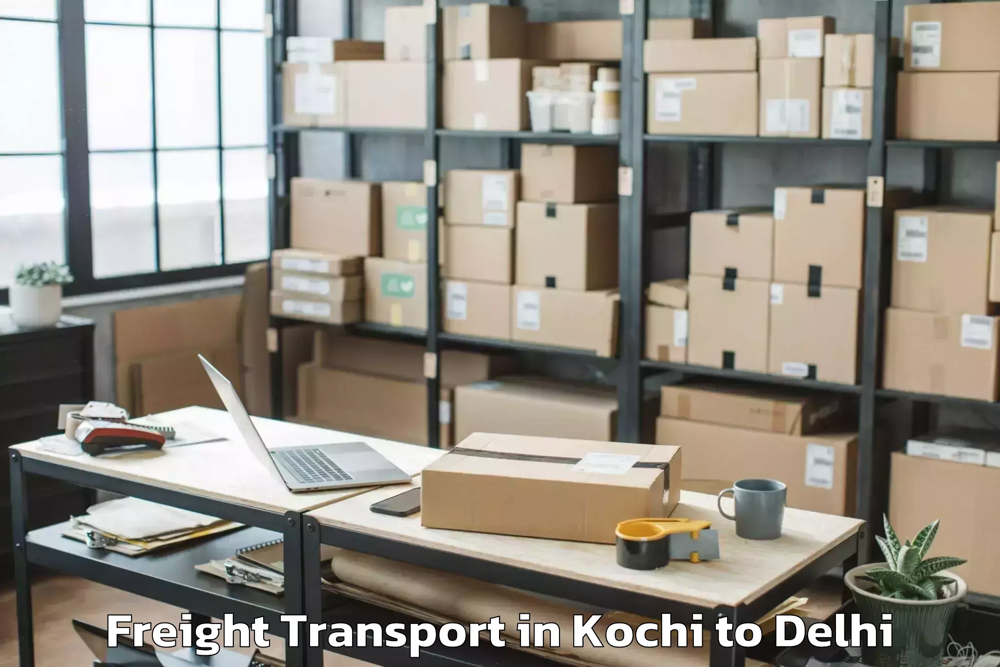 Reliable Kochi to Rajouri Garden Freight Transport